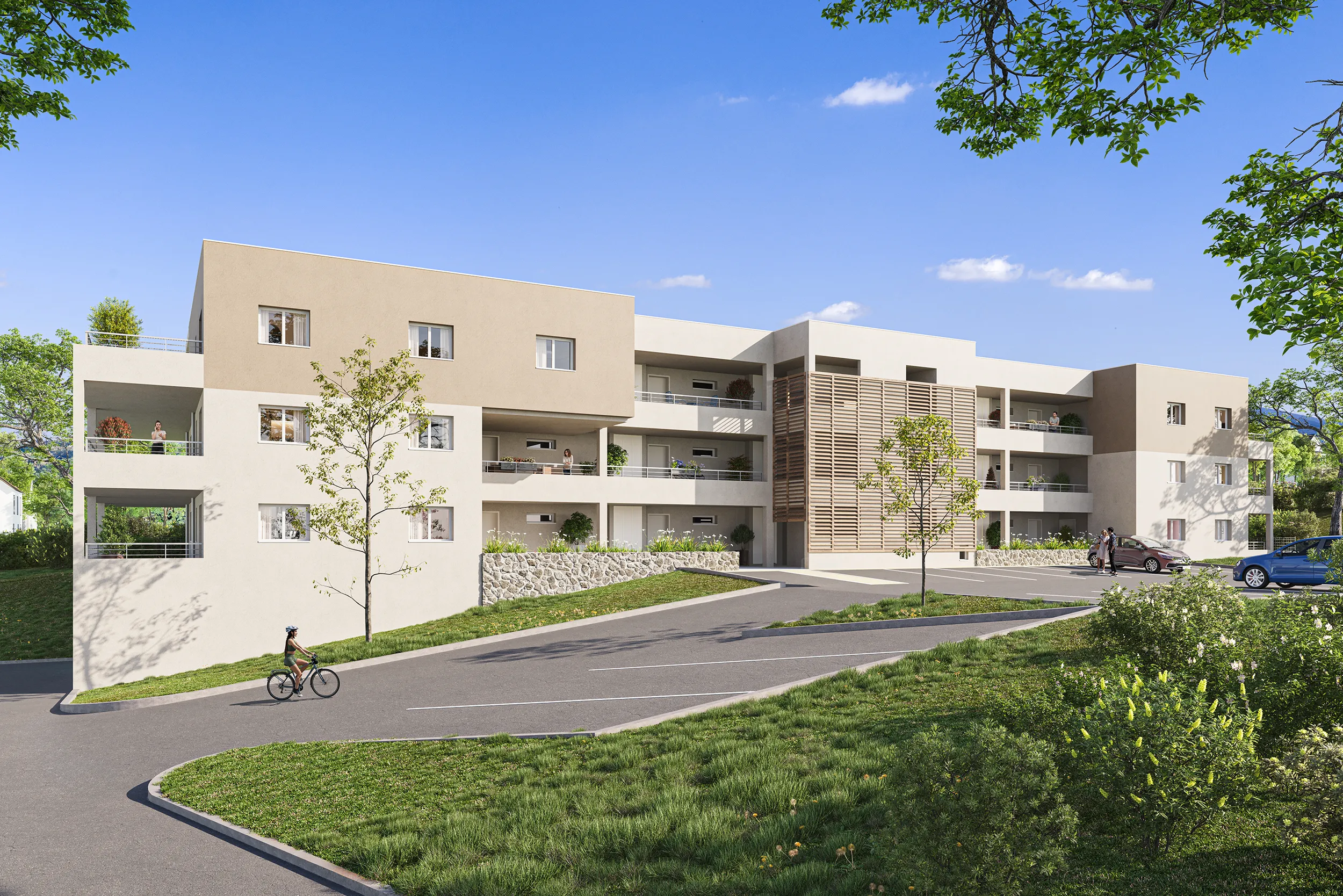 Perspective de la Résidence du Fort, programme immobilier neuf à Porticcio