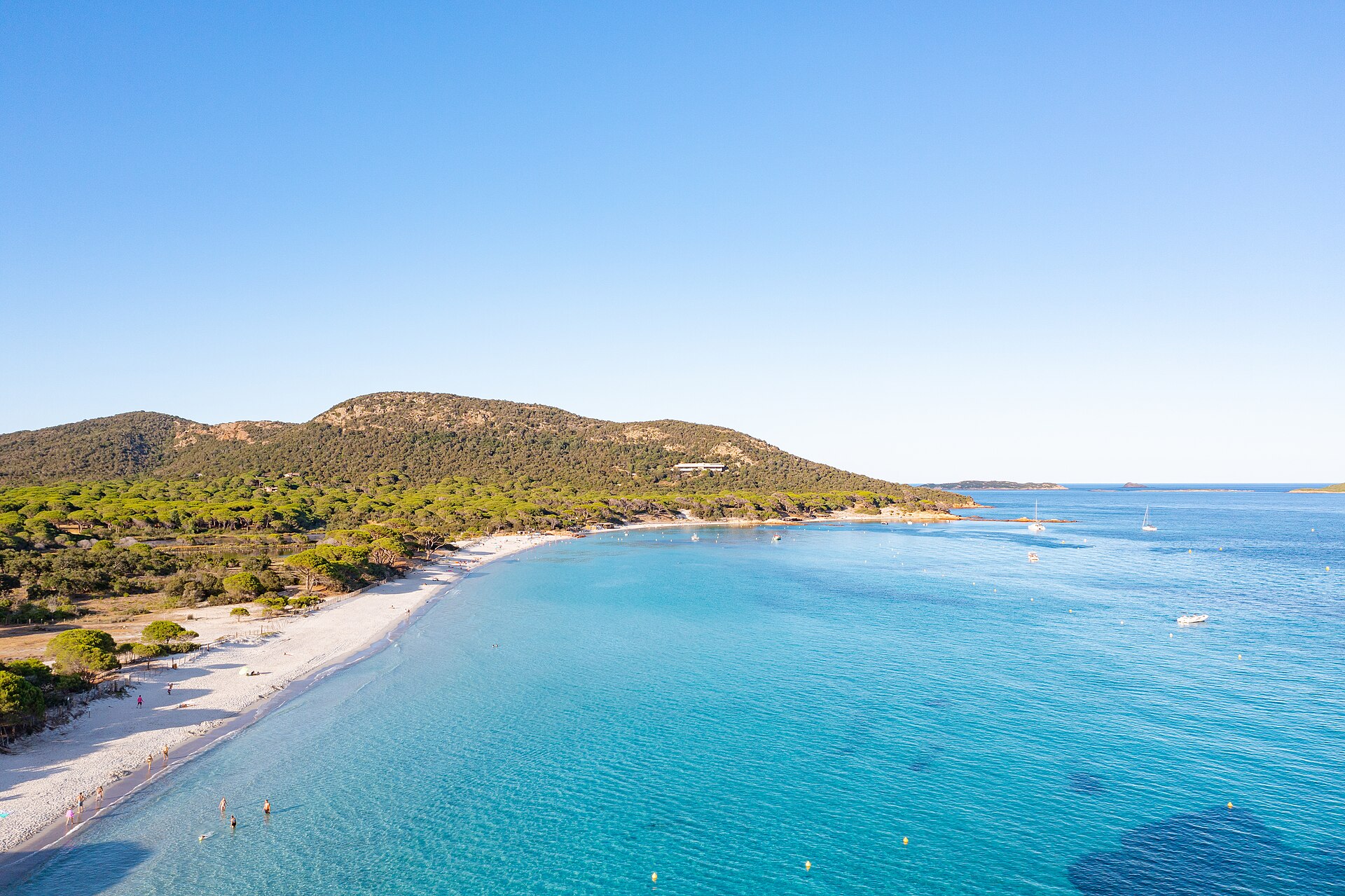 Palombaggia beach and its turquoise waters, minutes from the U Ponte development in Porto-Vecchio