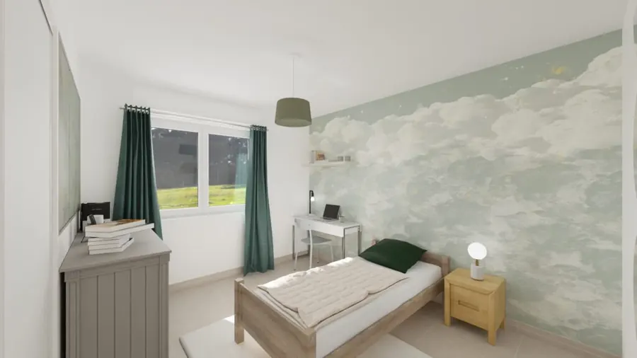 Seconde chambre d'un appartement T3 neuf à Porticcio — Résidence du Fort