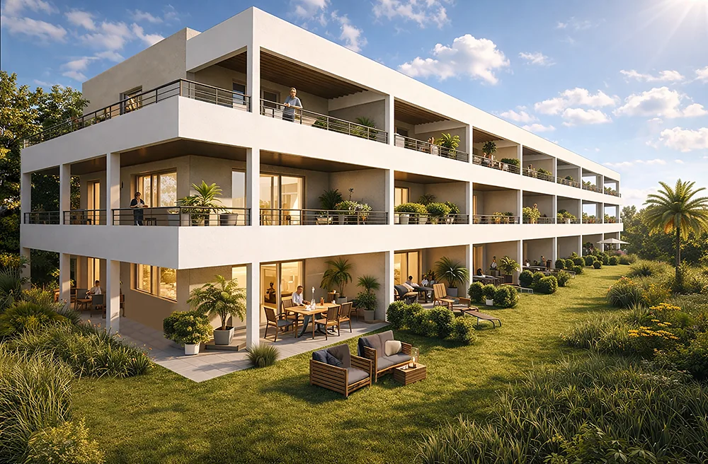 Appartements neufs avec loggias et jardins privatifs sur les hauteurs de Porticcio